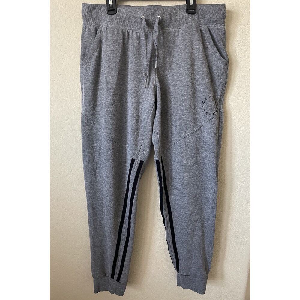 BCBGeneration Gray Mid Rise Pockets Womens Jogger Sweatpants Size M Inseam 28